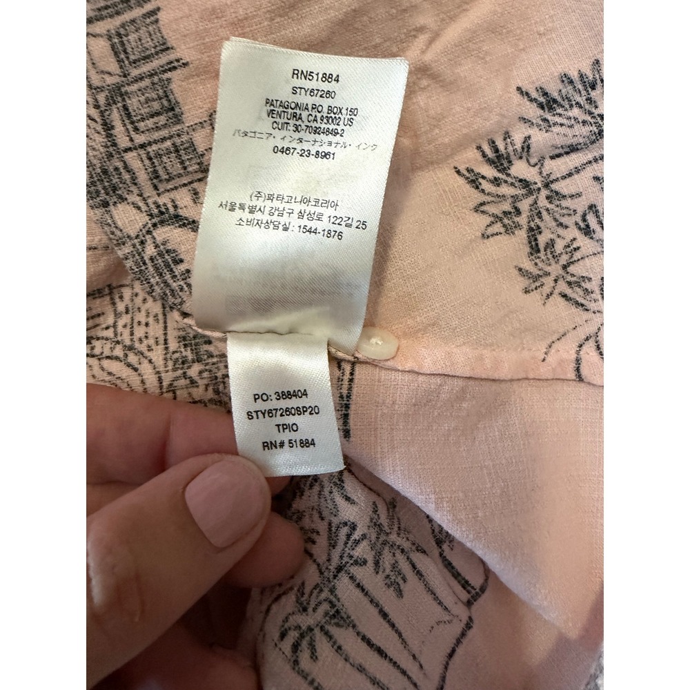 Patagonia Pataloha Kaka'ako Pink Tropical Organic Cotton Dress Girls 10 M - Picture 7 of 9